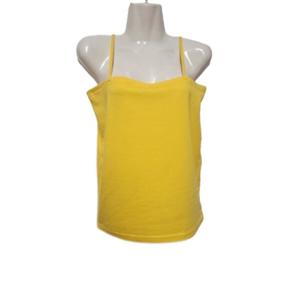 Yellow Spaghetti Strap Camisole Yellow Tank Top - New Without Tags- One Size - Picture 1 of 10